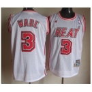 nba miami heat #3 wade white[revolution 30 swingman]