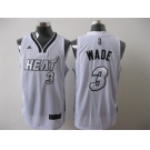 nba miami heat #3 wade white[swingman full white]