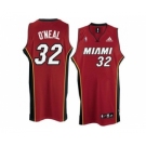 nba miami heat #32 o`neal red[revolution 30 swingman]