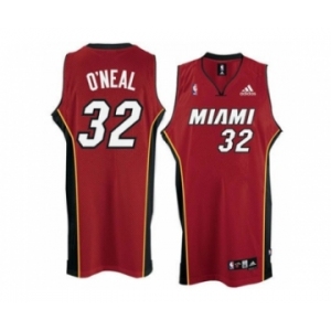 nba miami heat #32 o`neal red[revolution 30 swingman]