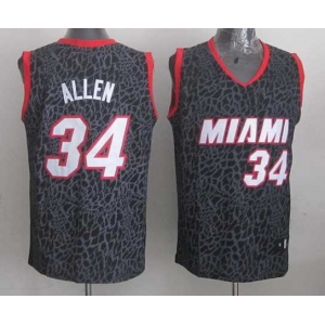 nba miami heat #34 allen black leopard print[2014 new]
