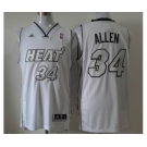 nba miami heat #34 allen white[revolution 30 swingman][number silver]