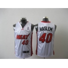 nba miami heat #40 haslem white