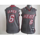 nba miami heat #6 james black/grey[2012]