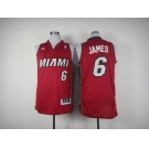 nba miami heat #6 james red[revolution 30 swingman]