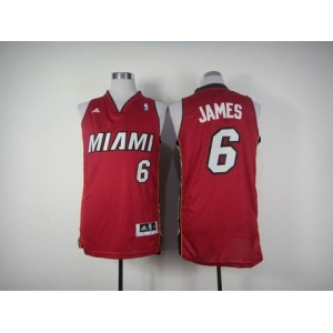 nba miami heat #6 james red[revolution 30 swingman]