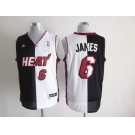 nba miami heat #6 james white-black[strip][revolution 30 swingman]