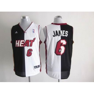 nba miami heat #6 james white-black[strip][revolution 30 swingman]