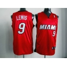 nba miami heat #9 lewis red