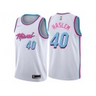 Women Nike Miami Heat #40 Udonis Haslem Swingman White NBA Jersey - City Edition