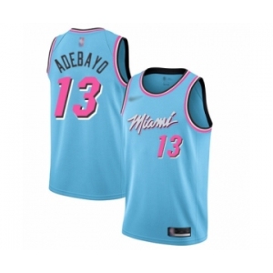Women's Miami Heat #13 Edrice Adebayo Swingman Blue Basketball Jersey - 2019-20 City Edition