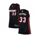 Women's Miami Heat #33 Alonzo Mourning Swingman Black Road Basketball Jersey - Icon Edition