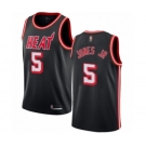 Women's Miami Heat #5 Derrick Jones Jr Authentic Black Fashion Hardwood Classics Basketball Jersey