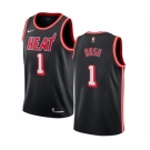 Women's Nike Miami Heat #1 Chris Bosh Swingman Black Black Fashion Hardwood Classics NBA Jersey