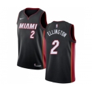 Women's Nike Miami Heat #2 Wayne Ellington Swingman Black Road NBA Jersey - Icon Edition