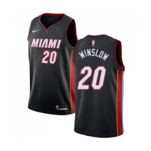 Women's Nike Miami Heat #20 Justise Winslow Swingman Black Road NBA Jersey - Icon Edition