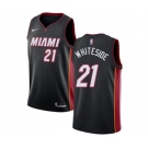 Women's Nike Miami Heat #21 Hassan Whiteside Swingman Black Road NBA Jersey - Icon Edition