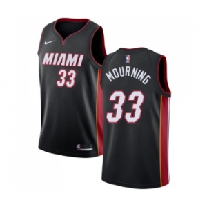 Women's Nike Miami Heat #33 Alonzo Mourning Swingman Black Road NBA Jersey - Icon Edition