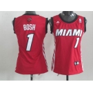 women nba miami heat #1  bosh red