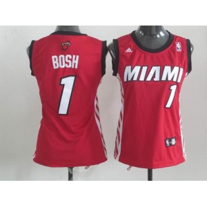 women nba miami heat #1  bosh red