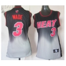 women nba miami heat #3 wade black-grey