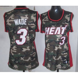 women nba miami heat #3 wade camo