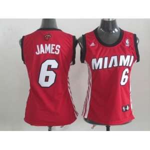 women nba miami heat #6 james red