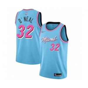 Youth Miami Heat #32 Shaquille O'Neal Swingman Blue Basketball Jersey - 2019-20 City Edition