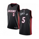 Youth Miami Heat #5 Derrick Jones Jr Swingman Black Basketball Jersey - Icon Edition