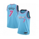 Youth Miami Heat #7 Goran Dragic Swingman Blue Basketball Jersey - 2019-20 City Edition