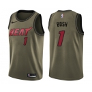 Youth Nike Miami Heat #1 Chris Bosh Swingman Green Salute to Service NBA Jersey