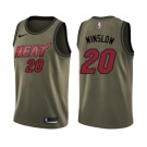 Youth Nike Miami Heat #20 Justise Winslow Swingman Green Salute to Service NBA Jersey