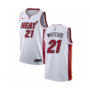 Youth Nike Miami Heat #21 Hassan Whiteside Swingman NBA Jersey - Association Edition