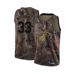 Youth Nike Miami Heat #33 Alonzo Mourning Swingman Camo Realtree Collection NBA Jersey