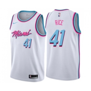 Youth Nike Miami Heat #41 Glen Rice Swingman White NBA Jersey - City Edition