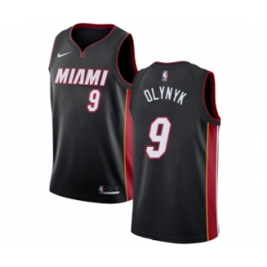 Youth Nike Miami Heat #9 Kelly Olynyk Swingman Black Road NBA Jersey - Icon Editio