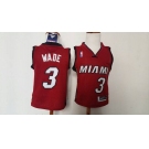 babywear nba jerseys miami heat #3 wade red