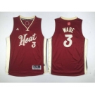 youth nba miami heat #3 wade red[2015 Christmas edition][wade]