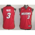 youth nba miami heat #3 wade red[revolution 30 swingman]