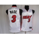 youth nba miami heat #3 wade white