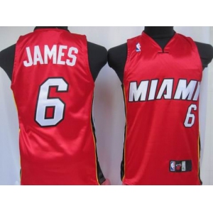 youth nba miami heat #6 james red