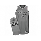 Men Adidas San Antonio Spurs #22 Rudy Gay Authentic Silver Grey Alternate NBA Jersey