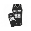 Men Adidas San Antonio Spurs #22 Rudy Gay Swingman Black Road NBA Jersey