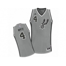 Men Adidas San Antonio Spurs #4 Derrick White Swingman Silver Grey Alternate NBA Jersey