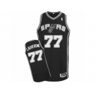 Men Adidas San Antonio Spurs #77 Joffrey Lauvergne Authentic Black Road NBA Jersey