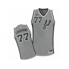 Men Adidas San Antonio Spurs #77 Joffrey Lauvergne Swingman Silver Grey Alternate NBA Jersey