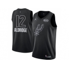 Men Nike San Antonio Spurs #12 LaMarcus Aldridge Black NBA Jordan Swingman 2018 All-Star Game Jersey