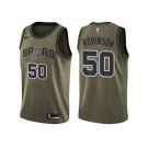 Men Nike San Antonio Spurs #50 David Robinson Green Salute to Service NBA Swingman Jersey