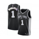 Men' San Antonio Spurs #1 Victor Wembanyama Black Association Edition Stitched Jersey