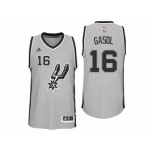 Men San Antonio Spurs #16 Pau Gasol New Swingman Alternate Gray Jersey